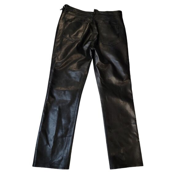 AGOLDE Revolve NWT Recycled Leather Criss Cross Straight Pants size 32 - Picture 2 of 11